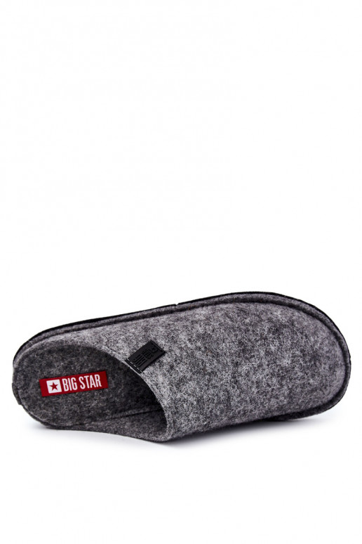 Chaussons classiques pour hommes Big Star KK176001 couleur gris