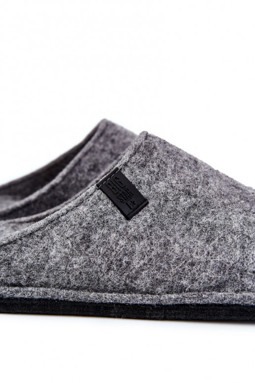 Chaussons classiques pour hommes Big Star KK176001 couleur gris