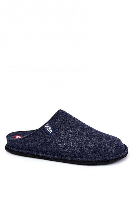 Chaussons classiques pour hommes Big Star KK176004 bleu foncé