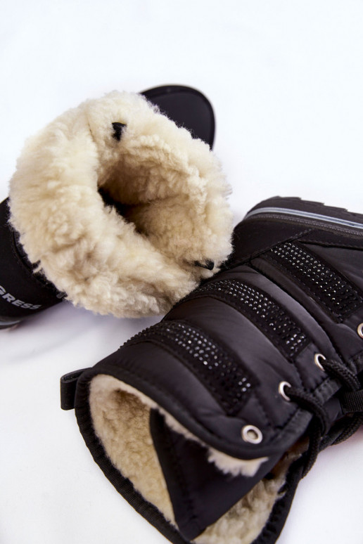 bottes de neige à lacets Progress PROGJ-22-134 couleur noir