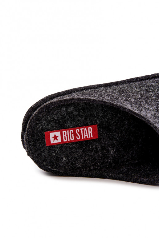 Chaussons classiques pour hommes Big Star KK176003 noir