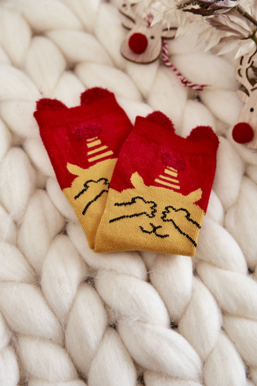 Chaussettes de Noël enfant Cosas rouge-jaune