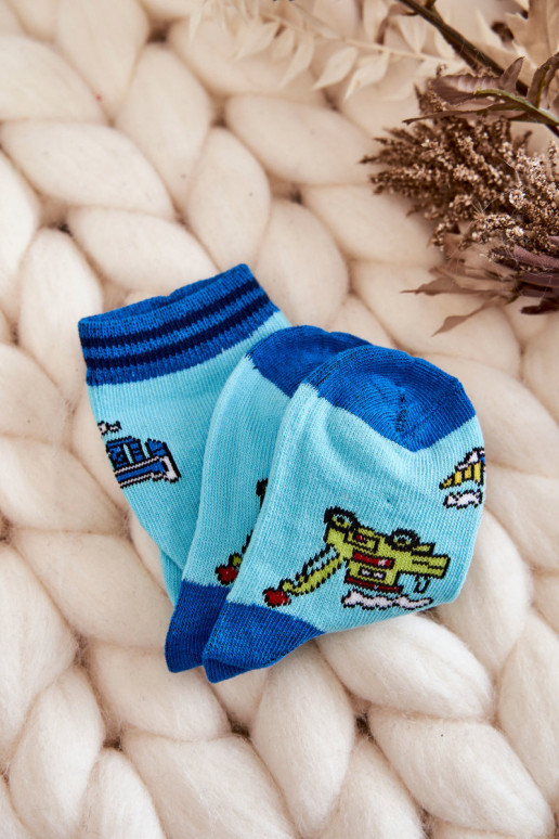 Chaussettes en coton pour enfants à motifs 5 pcs. Couleurs différentes