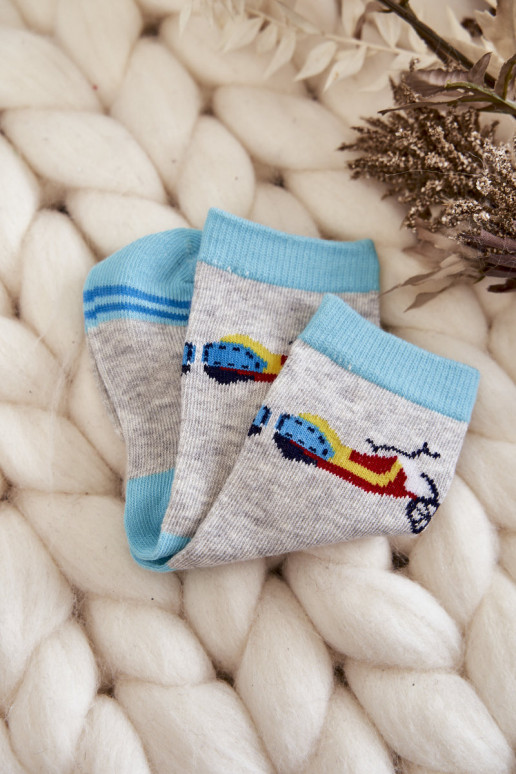 Chaussettes en coton pour enfants à motifs 5 pcs. Couleurs différentes
