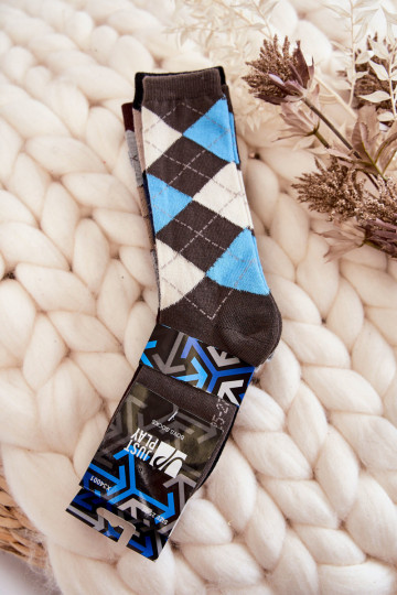 Chaussettes longues à carreaux 5 pcs. Couleurs différentes