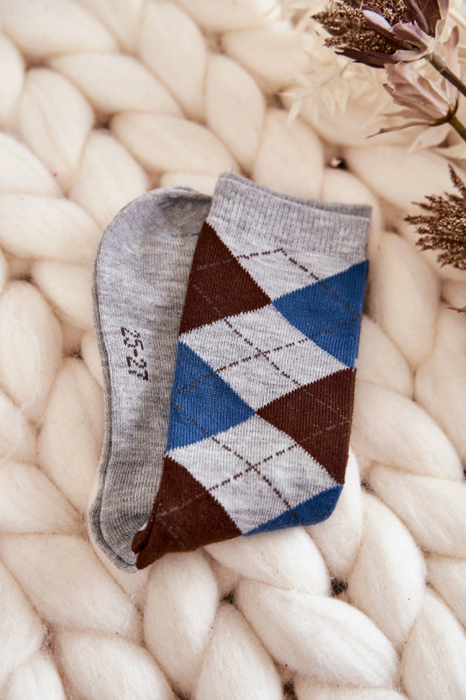 Chaussettes longues à carreaux 5 pcs. Couleurs différentes Chaussettes longues à carreaux 5 pcs. Couleurs différentes