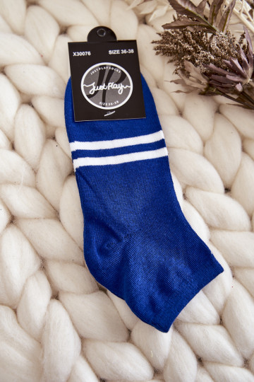 Chaussettes bleues en coton