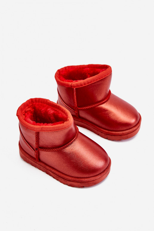 Bottes de neige chaudes pour enfants de couleur rouge Scooby Bottes de neige chaudes pour enfants de couleur rouge Scooby