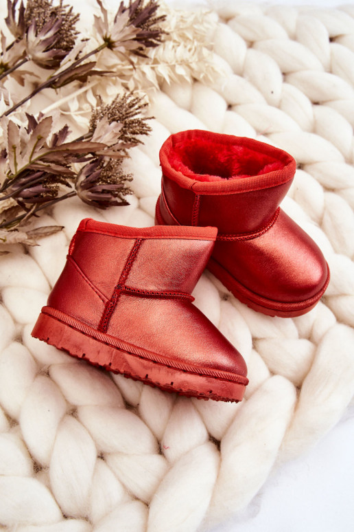 Bottes de neige chaudes pour enfants de couleur rouge Scooby Bottes de neige chaudes pour enfants de couleur rouge Scooby