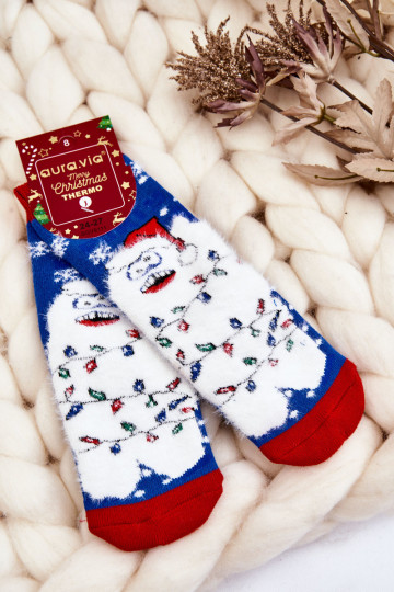 Chaussettes de Noël pour enfants de couleur bleue