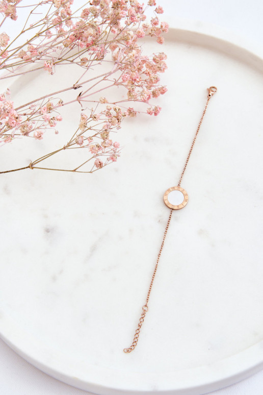 Bracelet de couleur or rose blanc