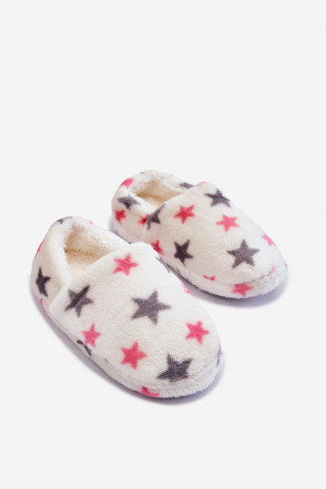 Chaussons chauffants pour enfants de couleur blanche Meyra