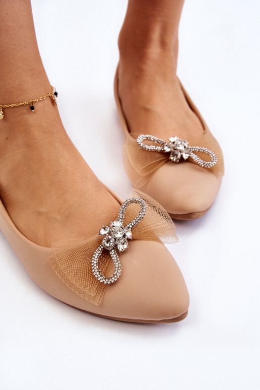 Ballerines à nez pointus beige Lumineux Ballerines à nez pointus beige Lumineux