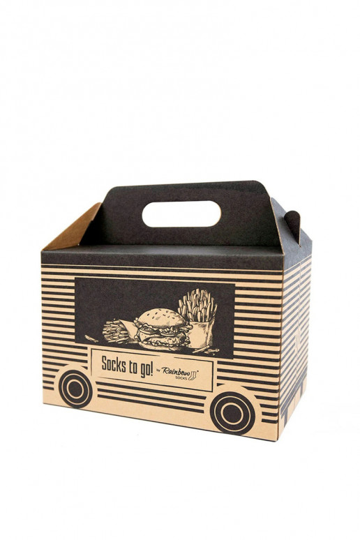 4 paires de chaussettes colorées dans une boîte 4 paires de chaussettes colorées dans une boîte