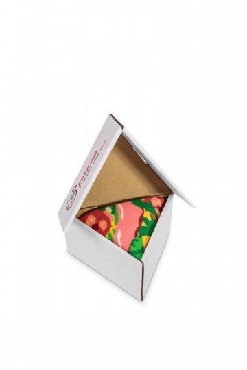 Chaussettes colorées en boîte 1 paire Pizza