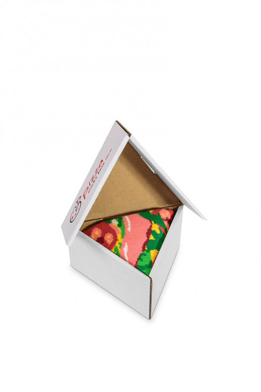 Chaussettes colorées en boîte 1 paire Pizza