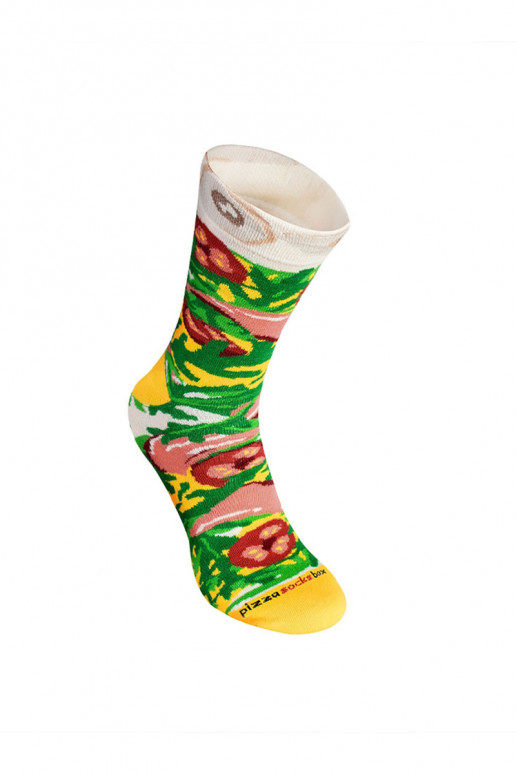 Chaussettes colorées en boîte 1 paire Pizza