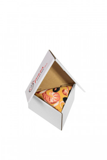 Chaussettes colorées en boîte 1 paire Pizza