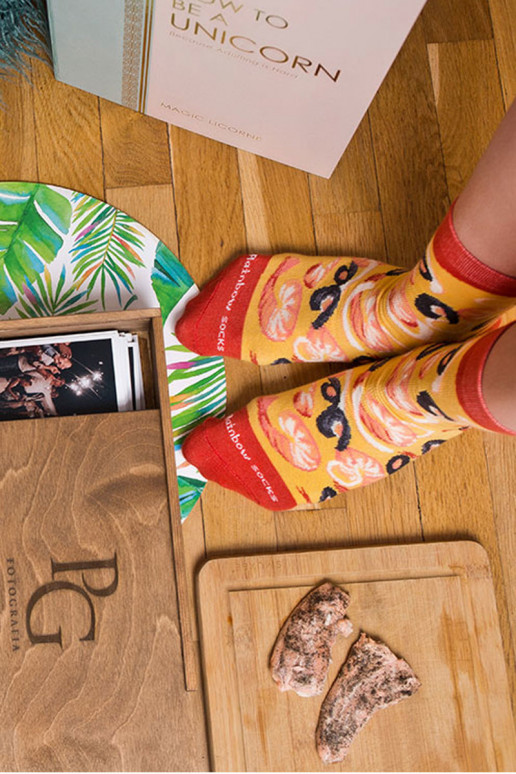 Chaussettes colorées en boîte 1 paire Pizza