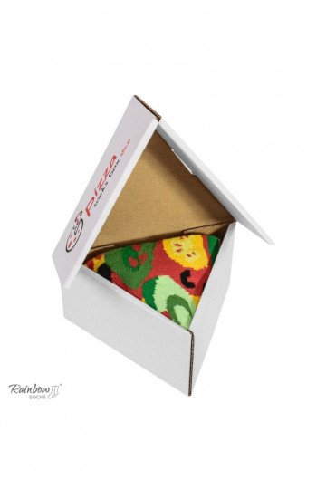 Chaussettes colorées en boîte 1 paire Pizza