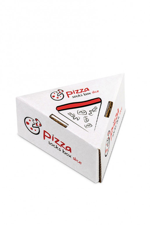 Chaussettes colorées en boîte 1 paire Pizza