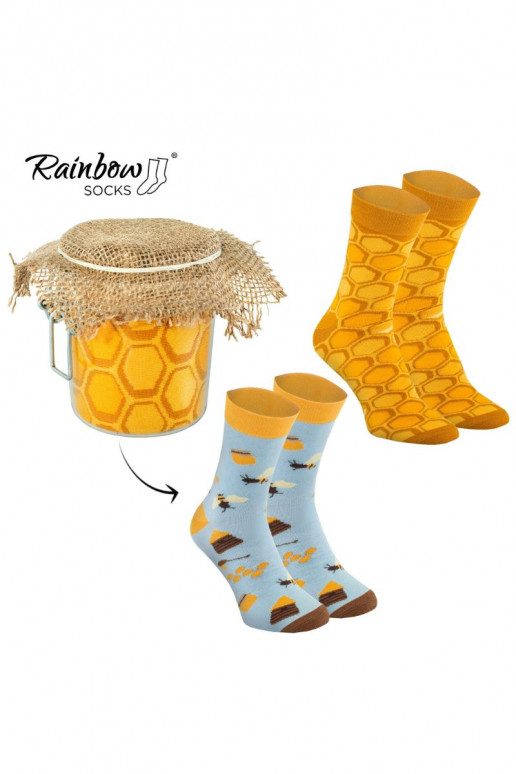 2 paires de chaussettes colorées