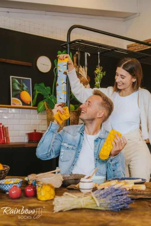2 paires de chaussettes colorées