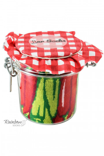 2 paires de chaussettes colorées dans une boîte