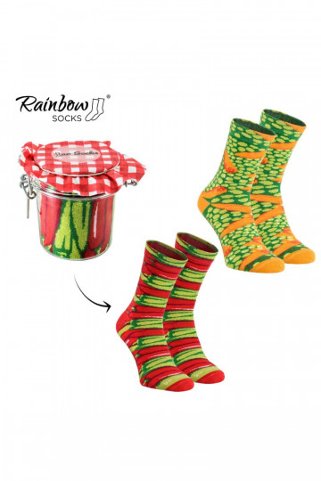 2 paires de chaussettes colorées dans une boîte 2