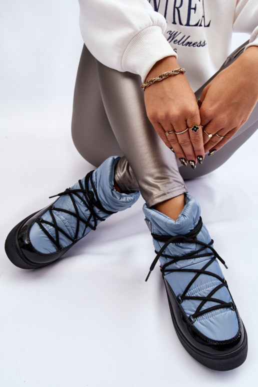 bottes de neige à lacets de couleur bleue Carrios bottes de neige à lacets de couleur bleue Carrios