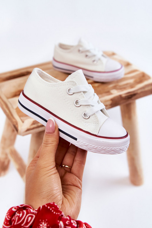 Chaussures de sport classiques pour enfants de couleur blanche Filemon