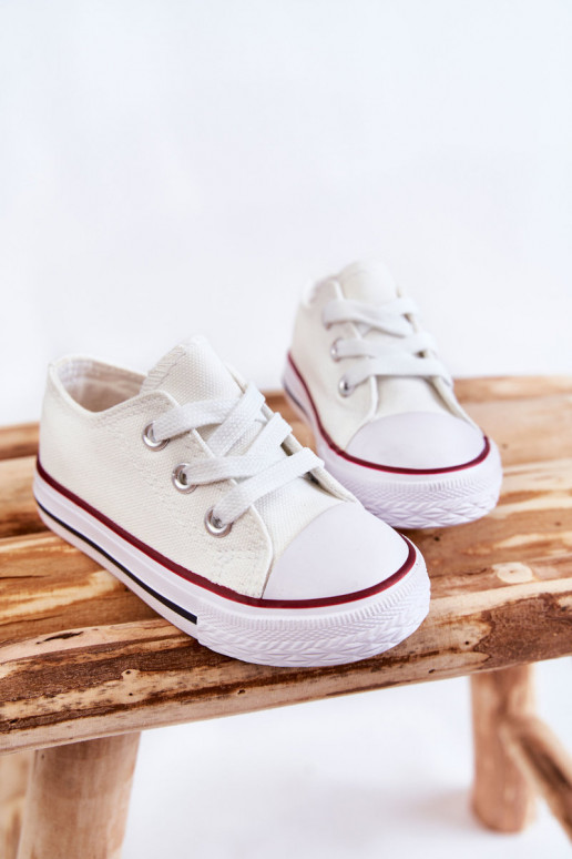 Chaussures de sport classiques pour enfants de couleur blanche Filemon