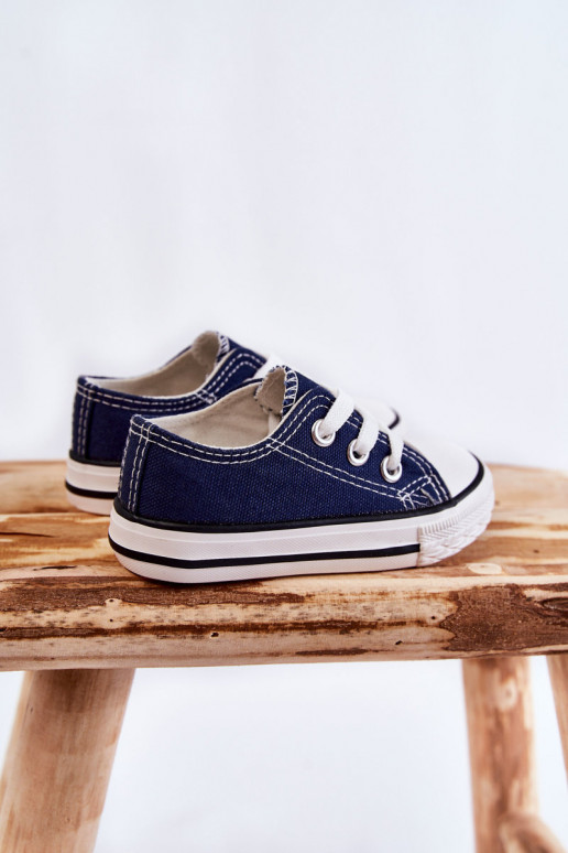 Chaussures de sport classiques pour enfants de couleur bleu foncé Filemon
