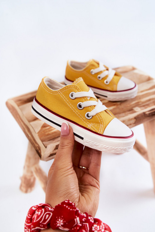 Chaussures de sport classiques pour enfants de couleur jaune Filemon