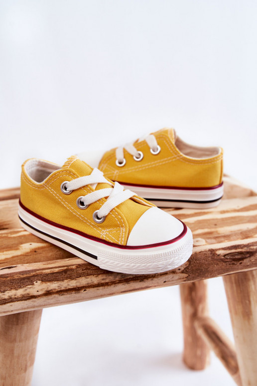 Chaussures de sport classiques pour enfants de couleur jaune Filemon