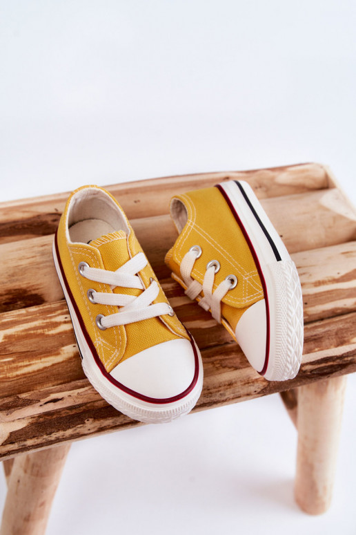 Chaussures de sport classiques pour enfants de couleur jaune Filemon