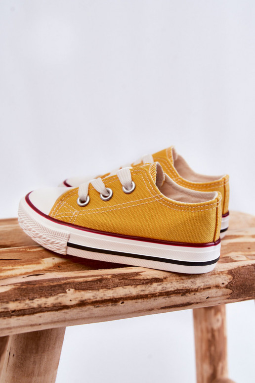 Chaussures de sport classiques pour enfants de couleur jaune Filemon Chaussures de sport classiques pour enfants de couleur jaune Filemon