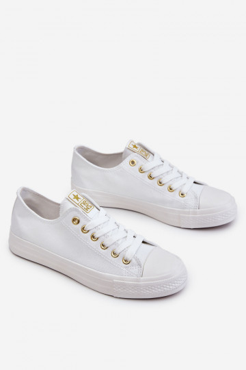 Chaussures de loisirs modèle classique Couleur blanc-or Ecoma