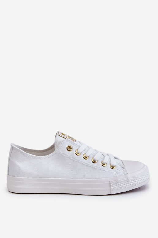 Chaussures de loisirs modèle classique Couleur blanc-or Ecoma