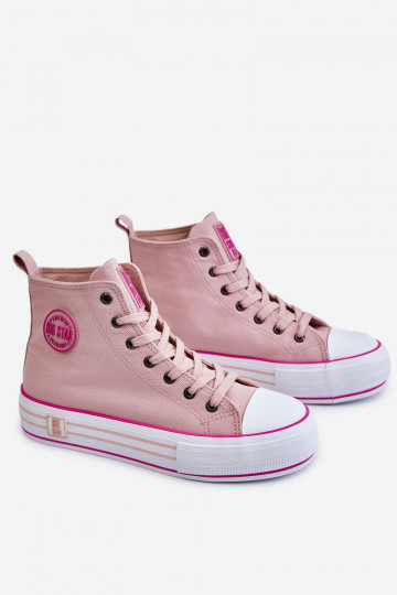 chaussures casual avec plateforme Big Star LL274186 rose