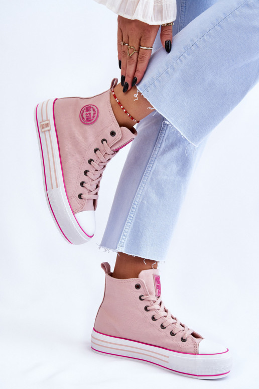 chaussures casual avec plateforme Big Star LL274186 rose chaussures casual avec plateforme Big Star LL274186 rose