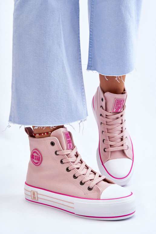 chaussures casual avec plateforme Big Star LL274186 rose chaussures casual avec plateforme Big Star LL274186 rose