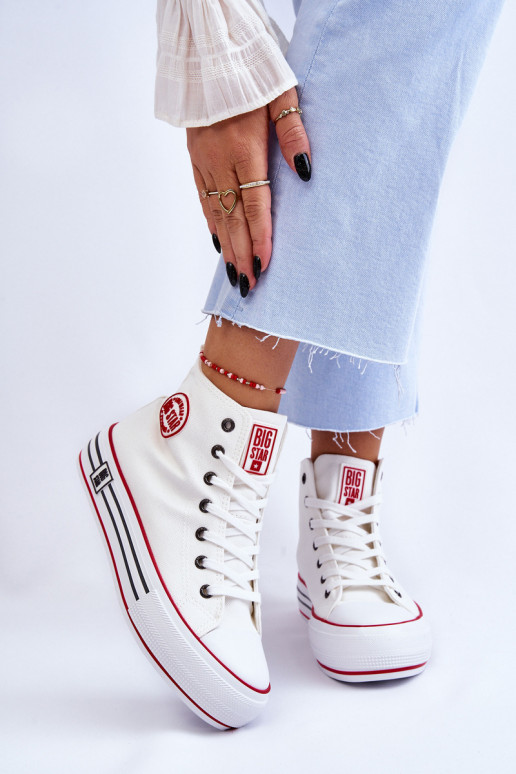 chaussures casual avec plateforme Big Star LL274185 couleur blanche