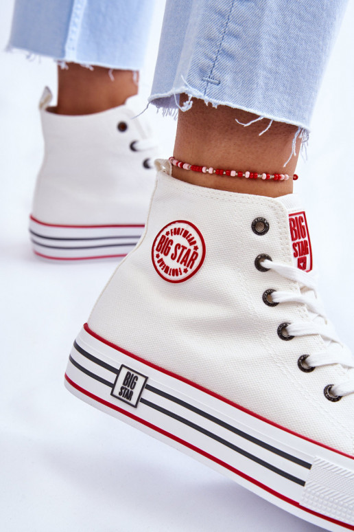 chaussures casual avec plateforme Big Star LL274185 couleur blanche