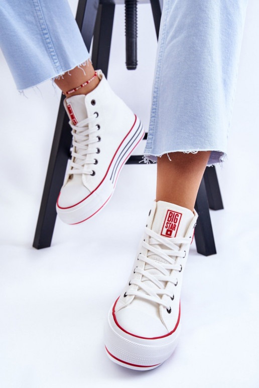 chaussures casual avec plateforme Big Star LL274185 couleur blanche