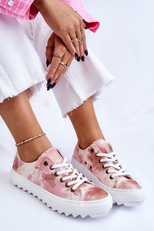 baskets à semelle plate Big Star LL274044 couleur rose-beige baskets à semelle plate Big Star LL274044 couleur rose-beige