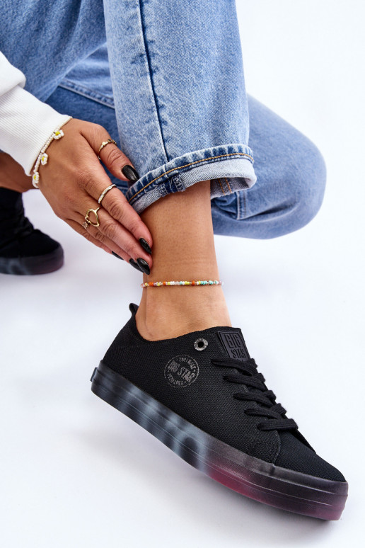 Chaussures femme à plateforme colorée Big Star LL274239 le noir Chaussures femme à plateforme colorée Big Star LL274239 le noir