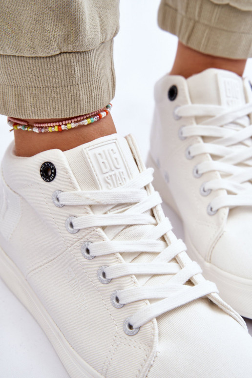 Chaussures de loisirs modèle classique avec semelle Big Star LL274002 couleur blanche Chaussures de loisirs modèle classique avec semelle Big Star LL274002 couleur blanche