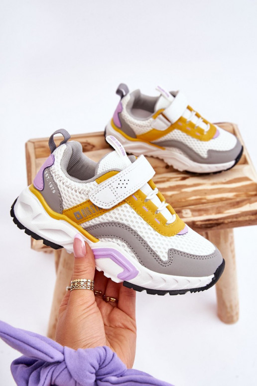 Baskets enfant à fermetures adhésives Big Star JJ374257 Blanc-jaune Baskets enfant à fermetures adhésives Big Star JJ374257 Blanc-jaune