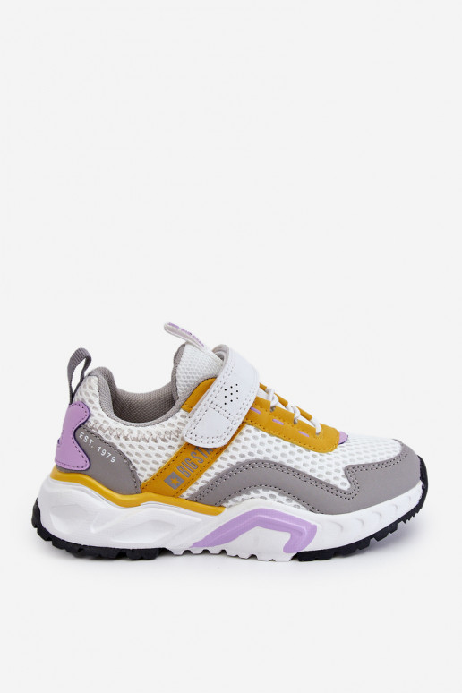 Baskets enfant à fermetures adhésives Big Star JJ374257 Blanc-jaune Baskets enfant à fermetures adhésives Big Star JJ374257 Blanc-jaune